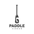 Paddle Logo, Boat Paddle Vector, Crossed Paddle Icon, Illustration Symbol Simple Design