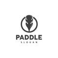 Paddle Logo, Boat Paddle Vector, Crossed Paddle Icon, Illustration Symbol Simple Design