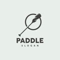 Paddle Logo, Boat Paddle Vector, Crossed Paddle Icon, Illustration Symbol Simple Design