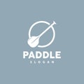 Paddle Logo, Boat Paddle Vector, Crossed Paddle Icon, Illustration Symbol Simple Design