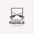 Paddle Logo, Boat Paddle Vector, Crossed Paddle Icon, Illustration Symbol Simple Design