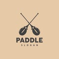 Paddle Logo, Boat Paddle Vector, Crossed Paddle Icon, Illustration Symbol Simple Design