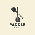 Paddle Logo, Boat Paddle Vector, Crossed Paddle Icon, Illustration Symbol Simple Design