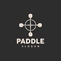 Paddle Logo, Boat Paddle Vector, Crossed Paddle Icon, Illustration Symbol Simple Design