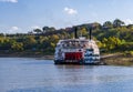 Paddle Steamer American Queen docked in Natchez Mississippi Royalty Free Stock Photo