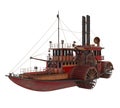 Paddle Steamer Isolated Royalty Free Stock Photo