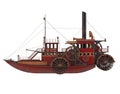 Paddle Steamer Isolated Royalty Free Stock Photo