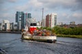 Paddle Steamer Waverley heading `doon the Watta`, Glasgow, Scotland 2nd August 2016 Royalty Free Stock Photo