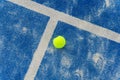 Paddle tennis ball on the court for background