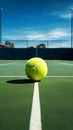 Paddle tennis court marked with a prominent white boundary line