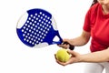 Paddle tennis service Royalty Free Stock Photo