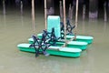 Paddle wheel aerator Royalty Free Stock Photo