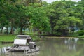 The Paddle Wheel Aerator in the garden Royalty Free Stock Photo