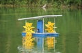 Paddle wheel aerator Royalty Free Stock Photo