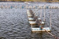 Paddle wheel aerator Royalty Free Stock Photo