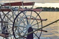 Paddle wheel of old cruise steamer ship Royalty Free Stock Photo