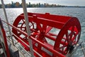 Paddle wheel of steam boat in Thousand Islands, NY, USA