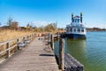 Paddle wheel steamer on the Bodden in Zingst, Germany Royalty Free Stock Photo