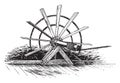 Paddle Wheels, vintage illustration Royalty Free Stock Photo