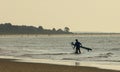 Paddleboarder at Dawn Royalty Free Stock Photo