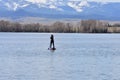 Paddleboarder on a lake