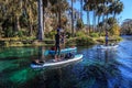 Paddleboarding at Ocala Florida`s Silver Springs