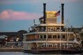 Paddlefish on sunset background. It is an iconic restaurant located aboard a luxurious steamboat at Lake Buena Vista 2