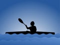 Paddler in kayak Royalty Free Stock Photo