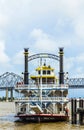 Paddlewheeler Creole Queen in the Port of New Orleans