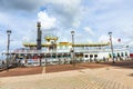 Paddlewheeler Creole Queen in the Port of New Orleans