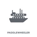 paddlewheeler icon from Transportation collection.