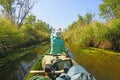 Paddling Down a Wilderness River Royalty Free Stock Photo