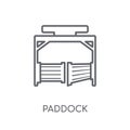 Paddock linear icon. Modern outline Paddock logo concept on whit