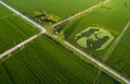 Paddy fields in a rural area of Huai `an city, Jiangsu Province, China