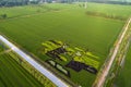 Paddy fields in a rural area of Huai `an city, Jiangsu Province, China