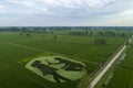 Paddy fields in a rural area of Huai `an city, Jiangsu Province, China