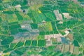 Paddy fields aerial view Royalty Free Stock Photo
