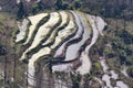 Paddy fields, Rice terraces. In Yunnan province Royalty Free Stock Photo