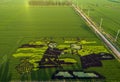 Paddy fields in a rural area of Huai `an city, Jiangsu Province, China