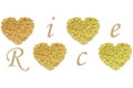 Paddy rice heart shape Royalty Free Stock Photo