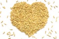 Paddy rice heart shape Royalty Free Stock Photo