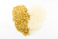 Paddy and rice heart shape Royalty Free Stock Photo