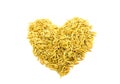 Paddy rice heart shape Royalty Free Stock Photo
