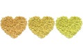 Paddy rice heart shape Royalty Free Stock Photo