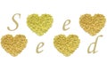 Paddy rice heart shape Royalty Free Stock Photo
