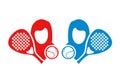 Padel match illustration