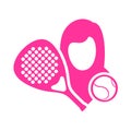 Padel player symbol