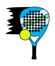 Padel racket illustration