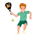 padel tennis boy playing Royalty Free Stock Photo