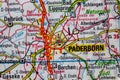 Paderborn, Germany, on a road m Royalty Free Stock Photo